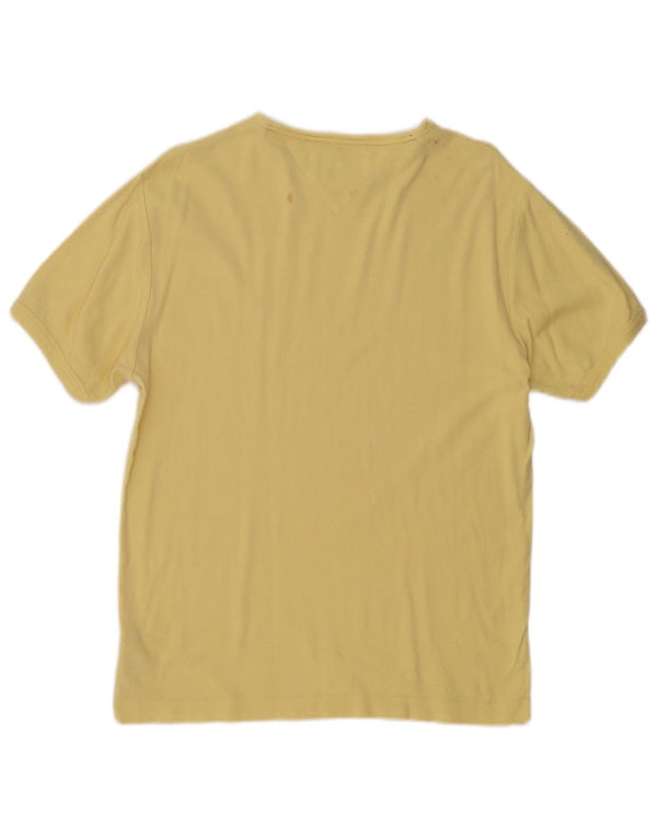 Tommy Hilfiger Mens T-Shirt Top Medium Yellow Cotton