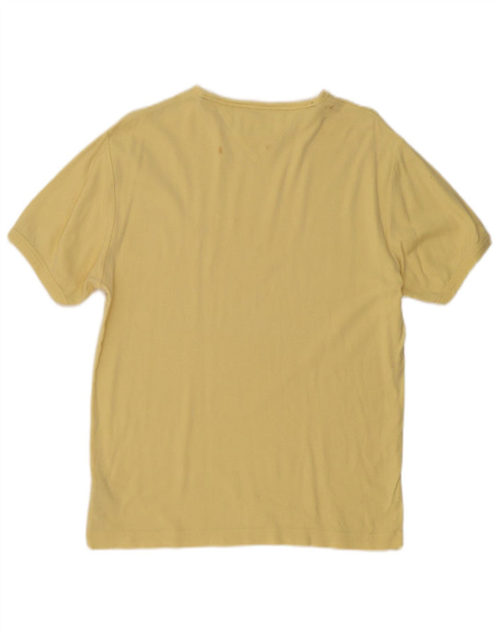 T-shirt da uomo Tommy Hilfiger Top in cotone giallo medio