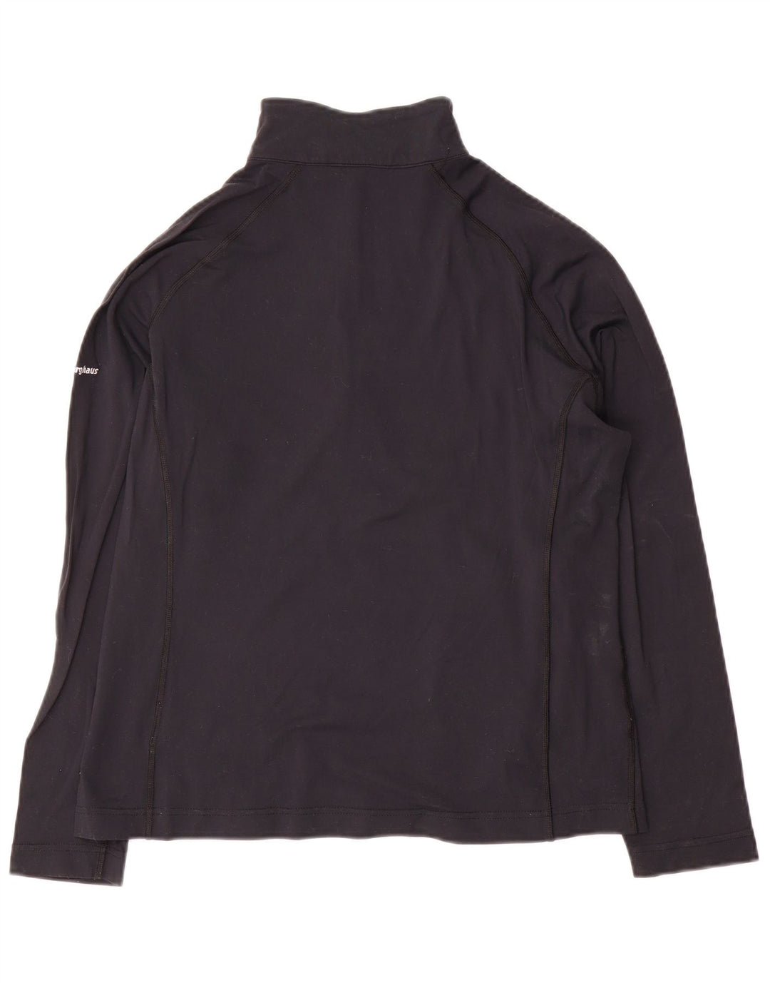 Berghaus Donna Top con Zip e Collo Pullover Tuta da Ginnastica UK 14 Large Blu Navy in Nylon