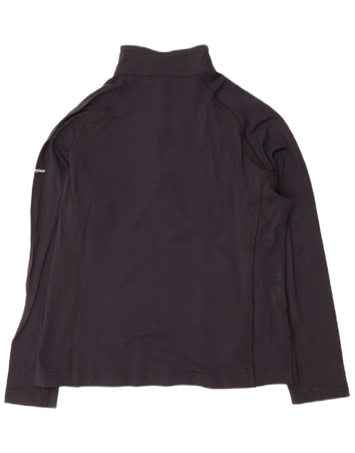 Berghaus Donna Top con Zip e Collo Pullover Tuta da Ginnastica UK 14 Large Blu Navy in Nylon