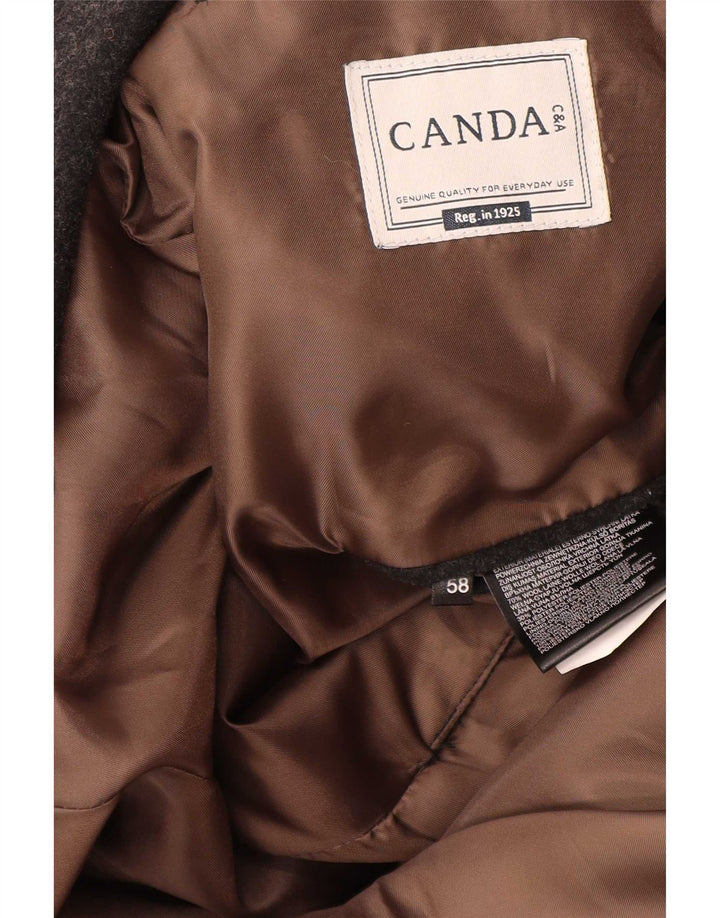 Giacca blazer a 2 bottoni Canda da uomo C&A EU 58 4XL lana grigia