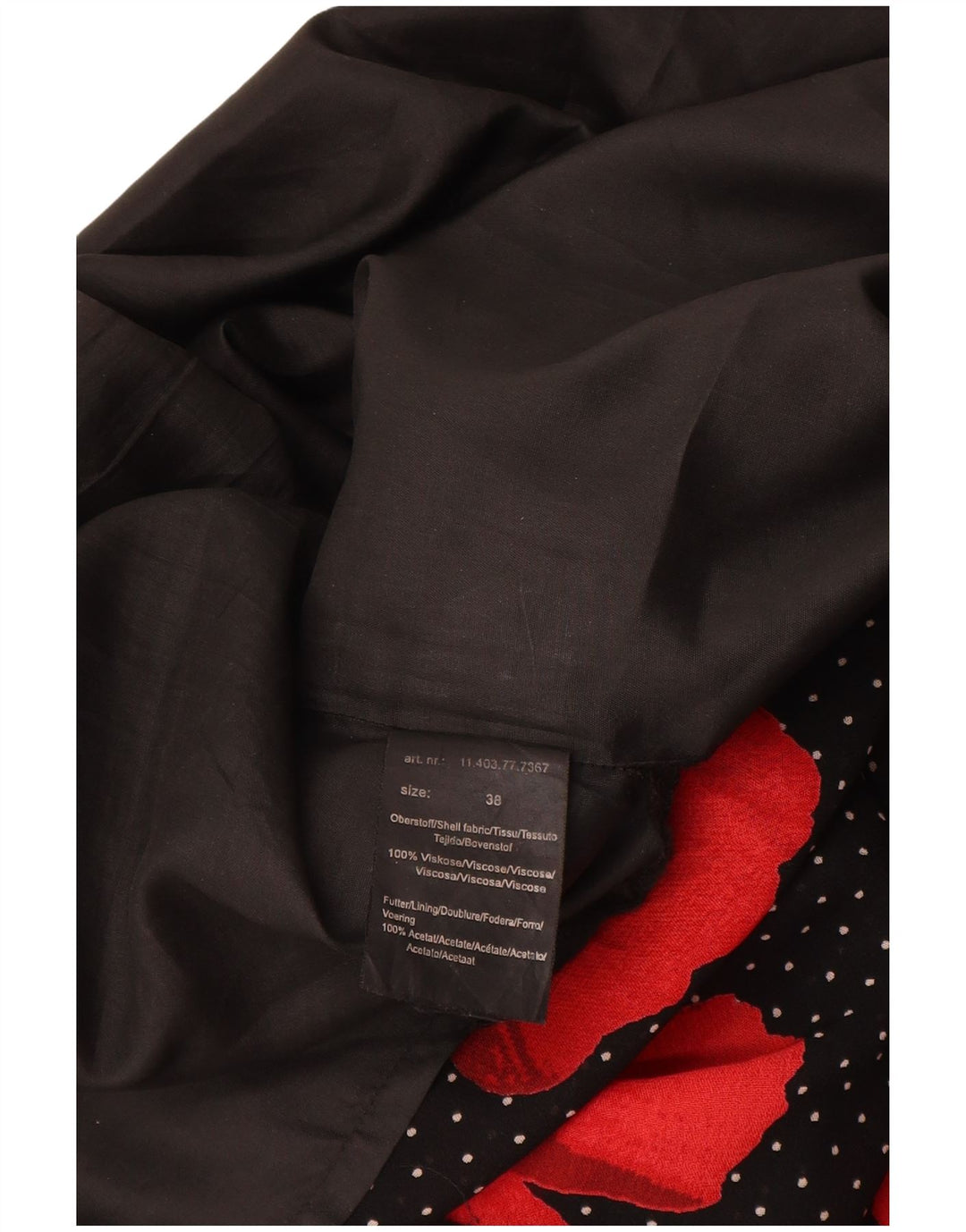 Gonna lunga da donna S.Oliver EU 38 Media W30 Viscosa floreale nera