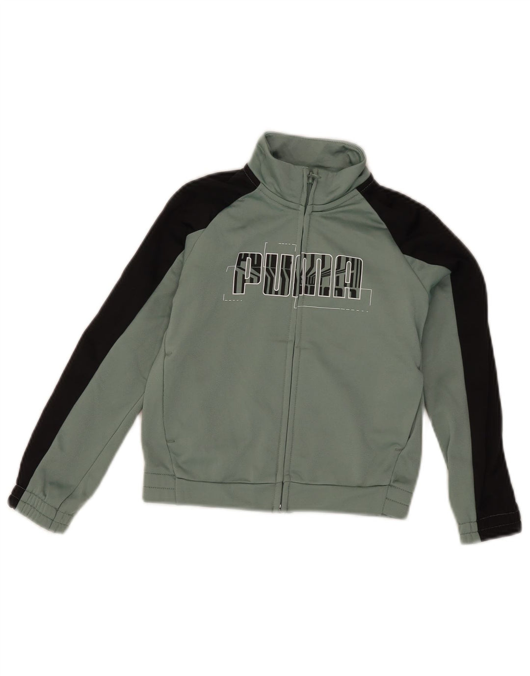 Giacca da tuta grafica da ragazzo Puma 5-6 anni color block verde