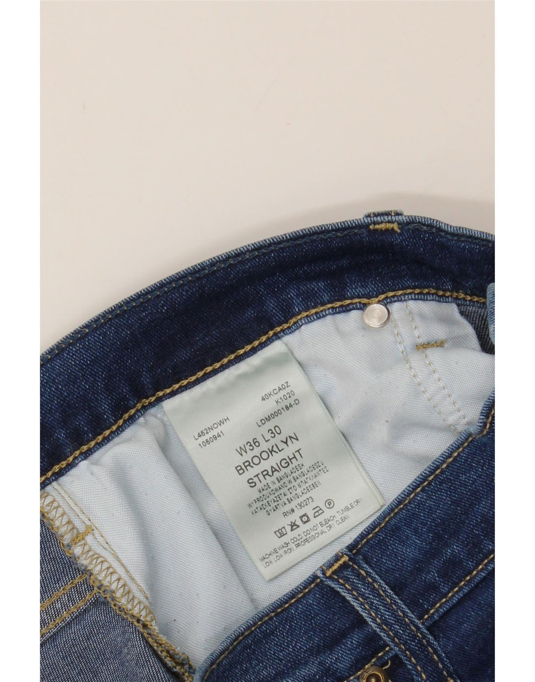 LEE Mens Brooklyn Cropped Straight Jeans W36 L25 Blue Cotton Vintage Lee and Second-Hand Lee from Messina Hembry 