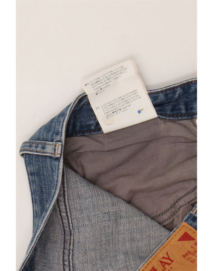 Pantaloncini di jeans da uomo Replay W30 cotone blu medio