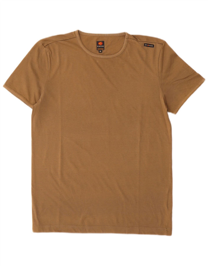 T-shirt da uomo Energie Top in cotone beige medio