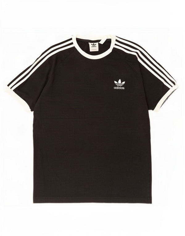 T-shirt Adidas da uomo Top Large in cotone nero