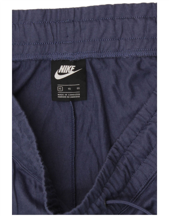 Pantaloni da tuta da donna NIKE UK 18 XL poliestere blu navy