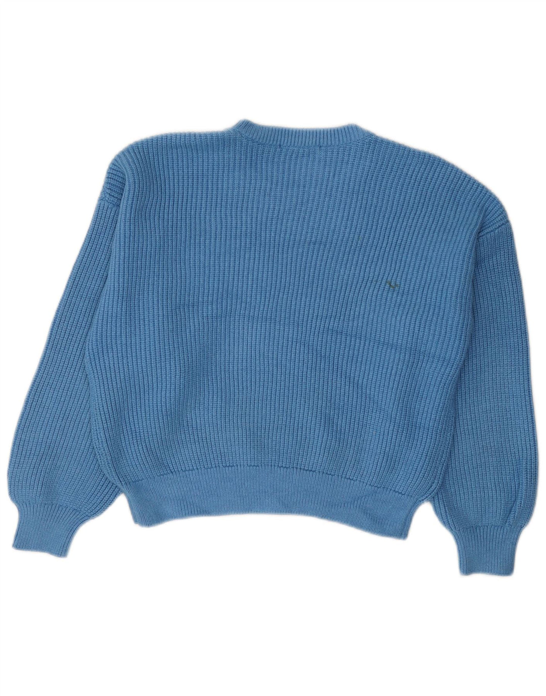 Maglione corto girocollo da donna Zara UK 14 Viscosa blu medio