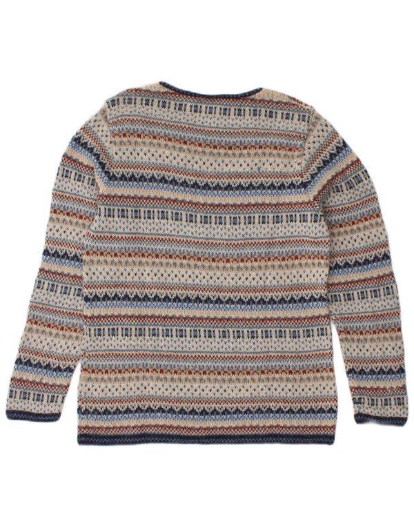 Maglione maglione girocollo da donna WALBUSCH UK 10 Small Grey Fair Isle