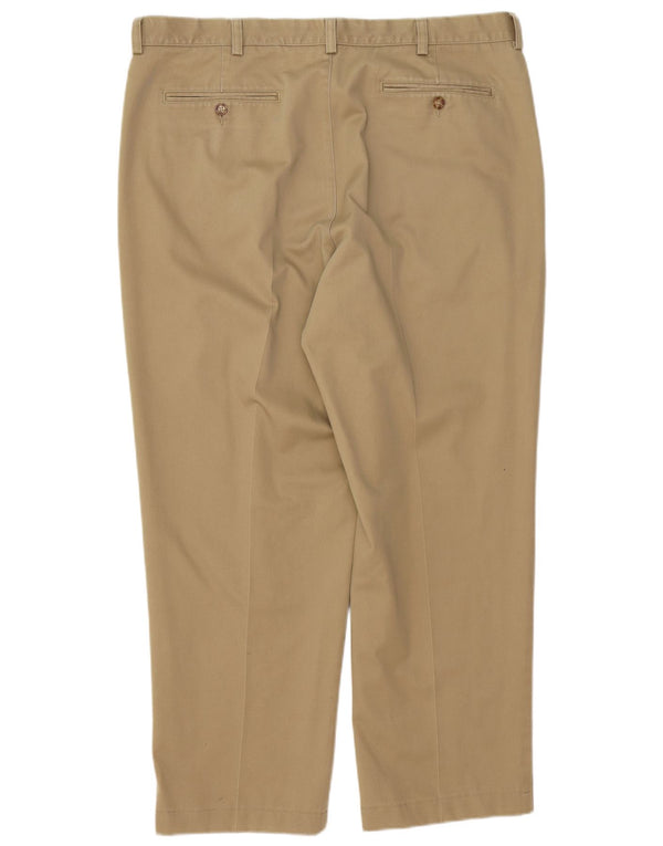 L.L.BEAN Pantaloni chino dritti da uomo dalla vestibilità naturale W38 L30 in cotone beige