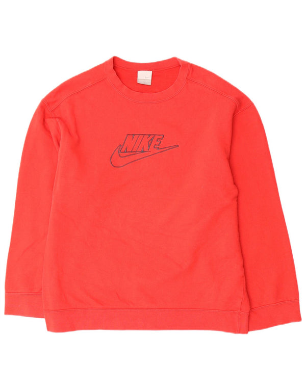 Felpa grafica Nike da bambino, 13-14 anni, XL, cotone rosso