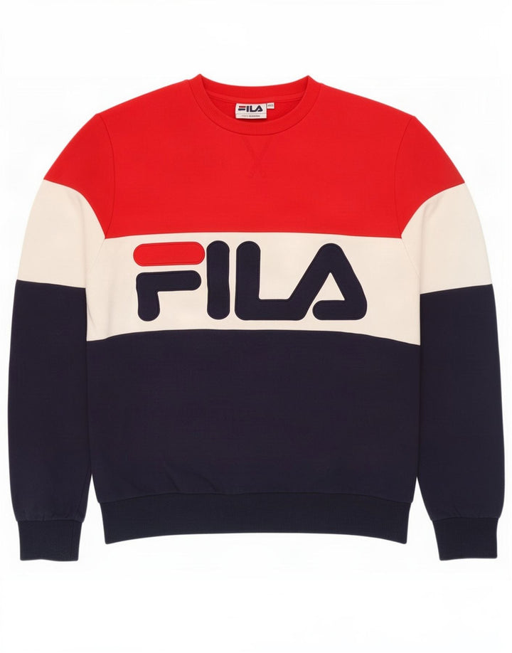 Felpa da donna Fila Jumper UK 12 Medium multicolore Colourblock