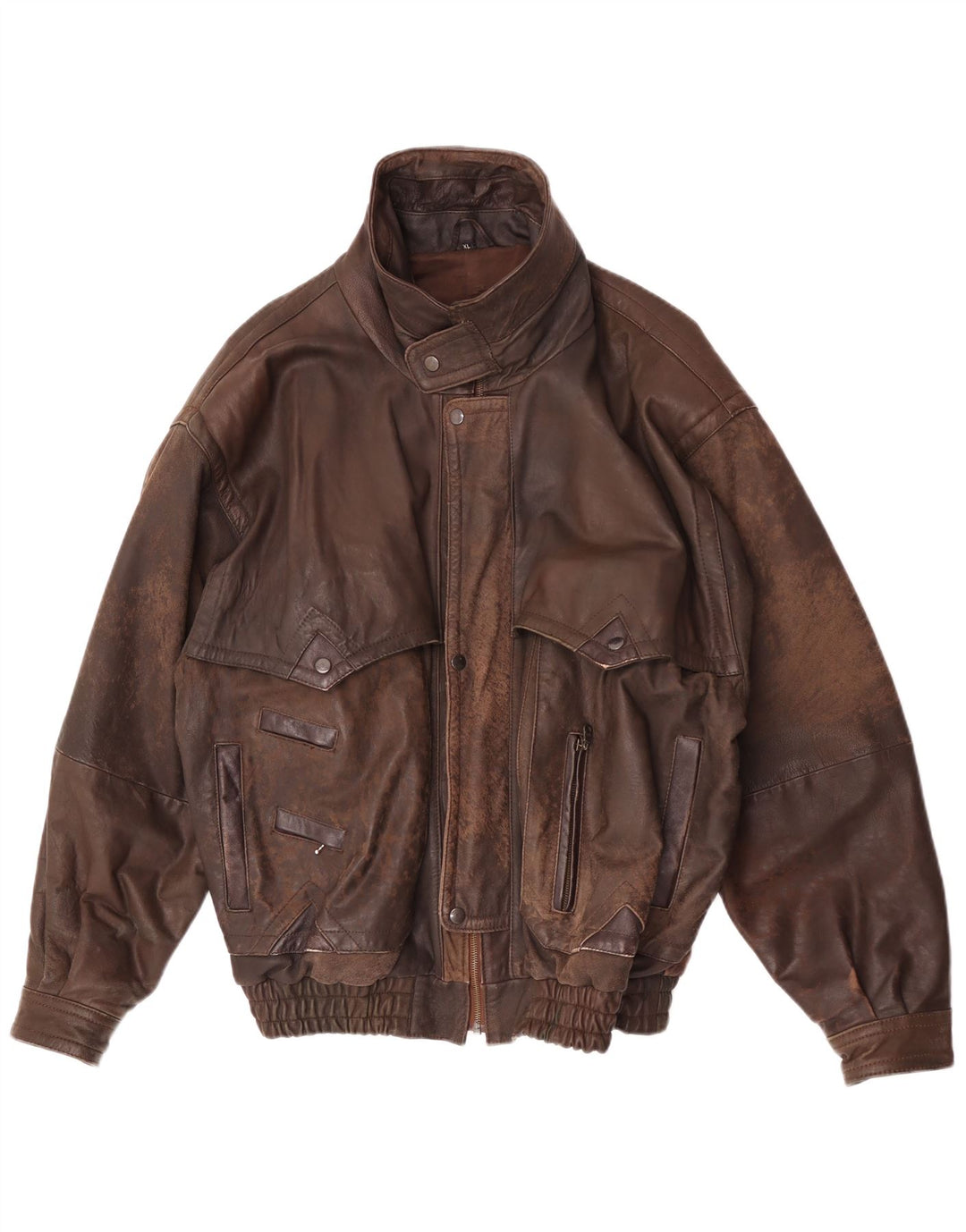 Giacca in pelle vintage da uomo UK 42 XL Marrone