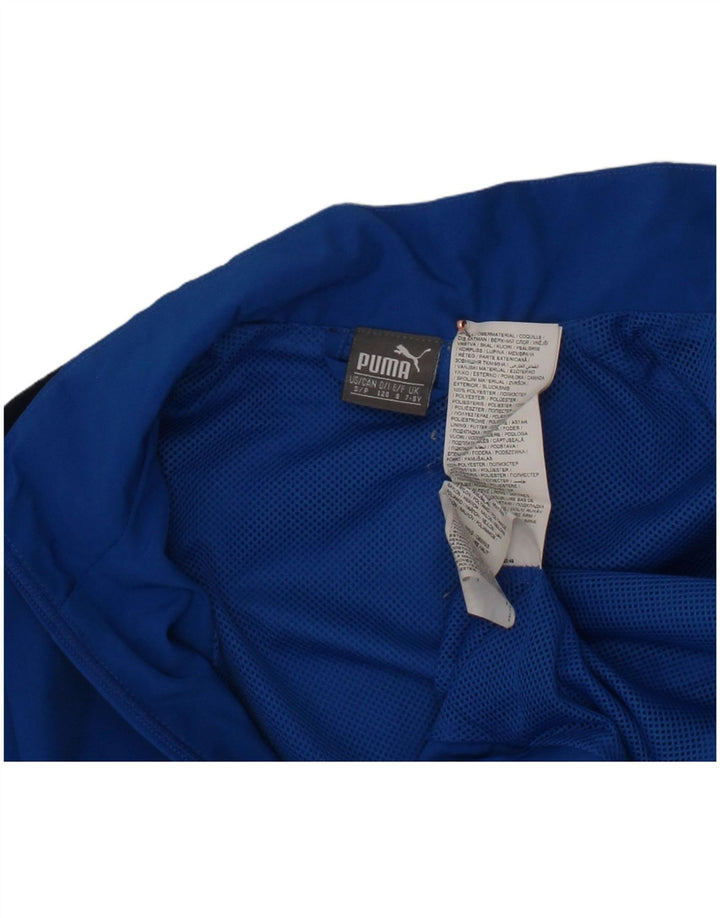Giacca da ginnastica grafica PUMA da ragazzo 7-8 anni Blu Colourblock