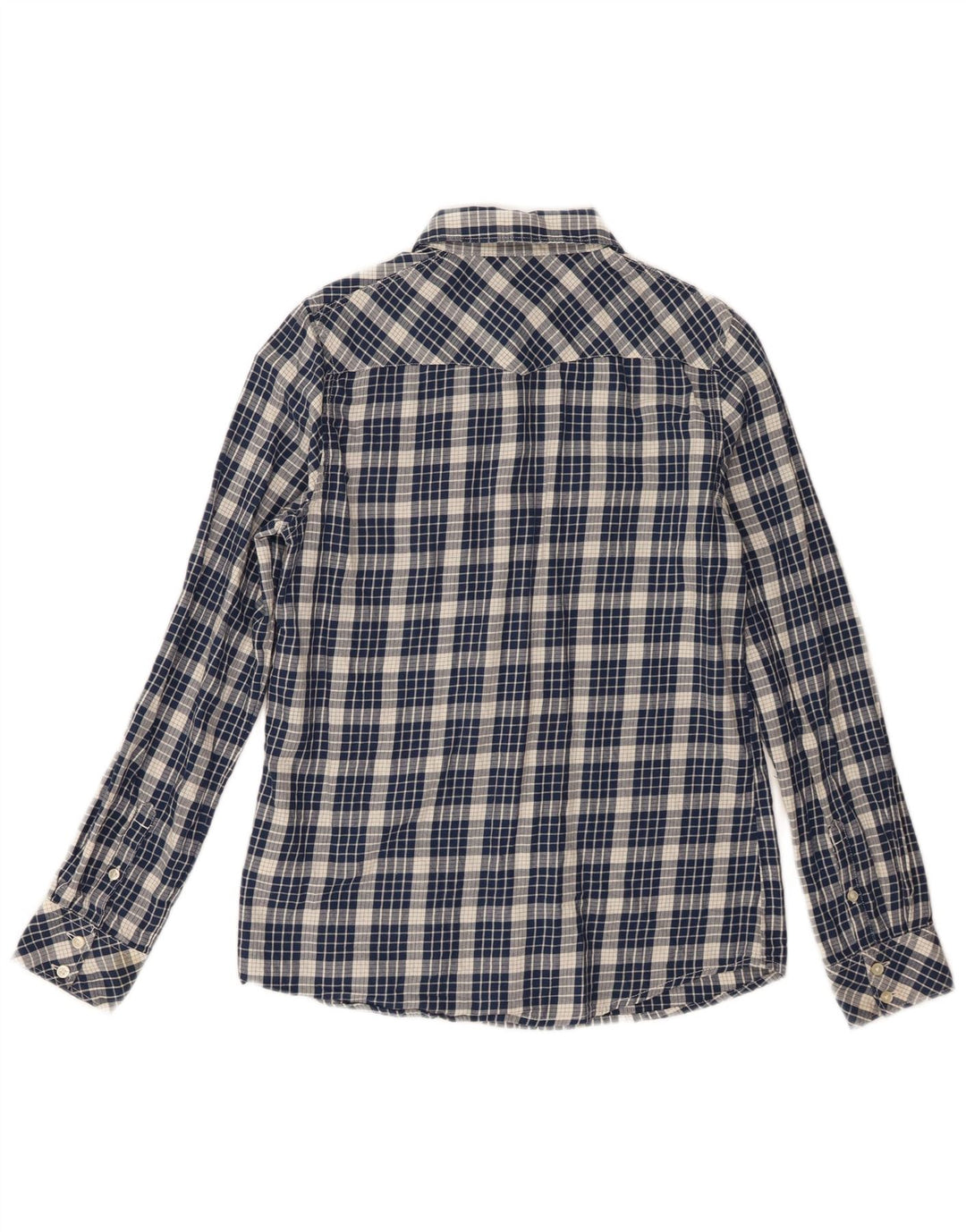 Camicia in flanella da donna Wrangler XS in cotone a quadri blu navy