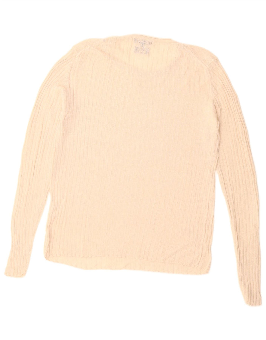 MASSIMO DUTTI Maglione da donna con scollo a barca UK 12 Lino beige medio