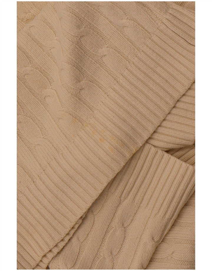 CREW CLOTHING Maglione da donna con scollo a V UK 18 XL cotone bianco sporco