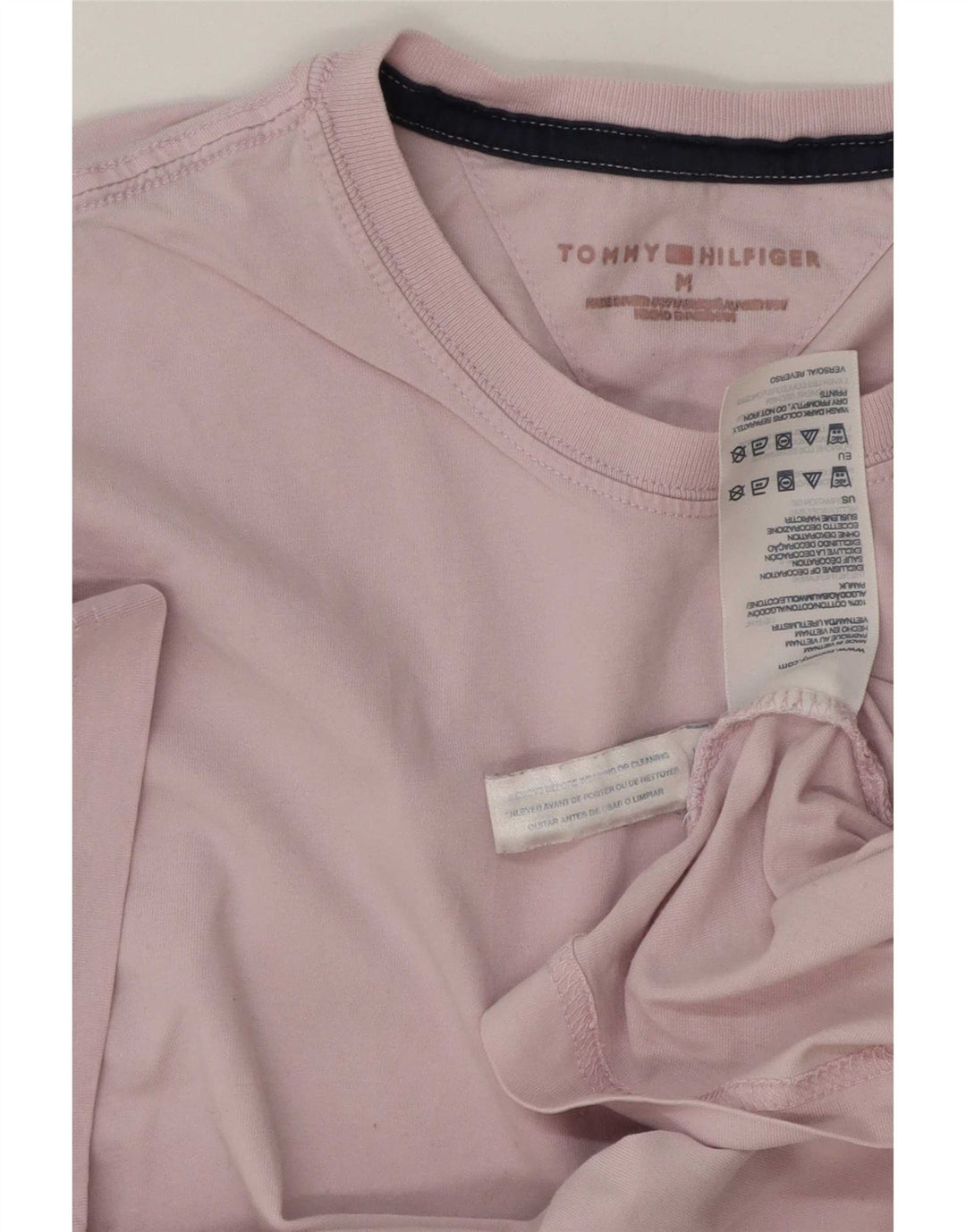 T-shirt da uomo Tommy Hilfiger Top in cotone rosa medio
