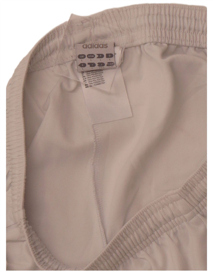 Pantaloncini sportivi ADIDAS Climalite da uomo, grandi, in poliestere bianco