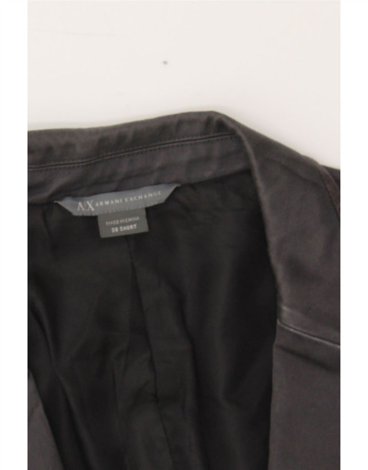 ARMANI EXCHANGE Mens 2 Button Blazer Jacket UK 38 Medium Grey Nylon Vintage Armani Exchange and Second-Hand Armani Exchange from Messina Hembry 