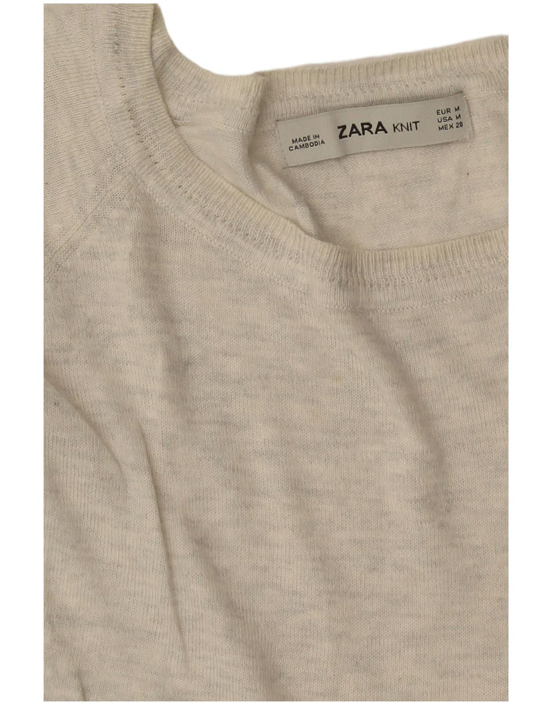 Maglione maglione con scollo a barca da donna Zara UK 14 Grigio medio