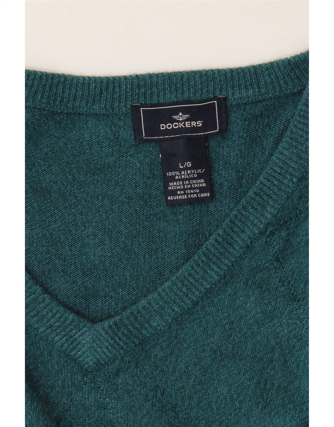 Maglione da uomo con scollo a V Dockers grande acrilico blu