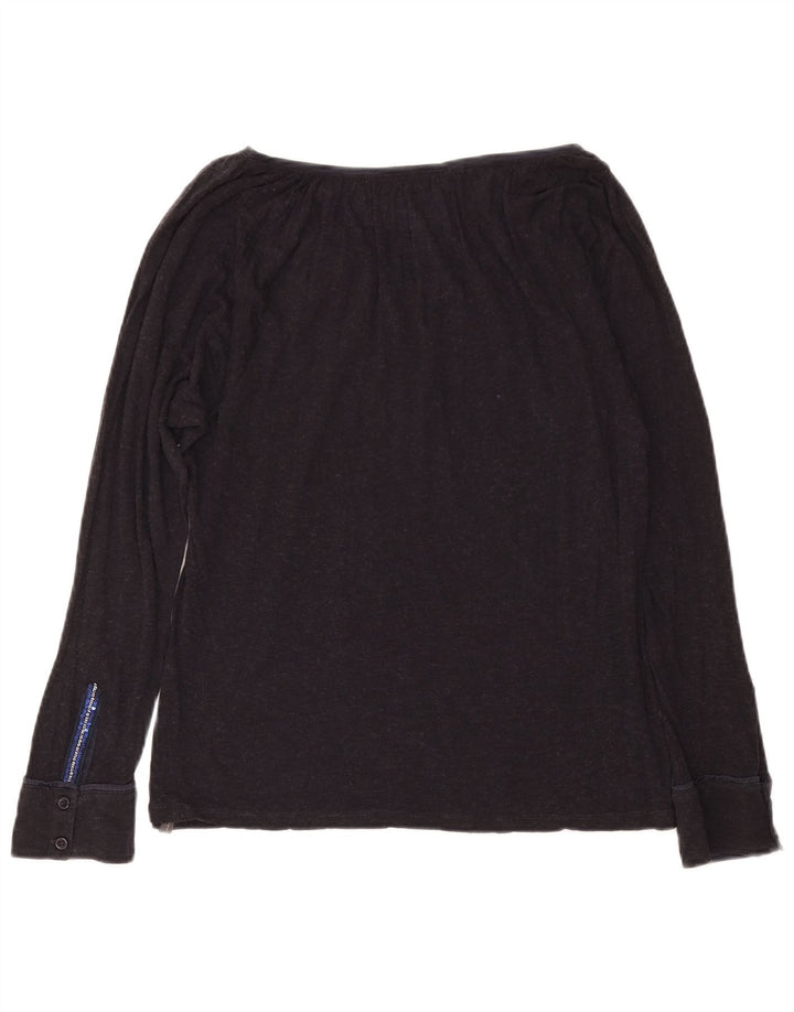 Maglia a maniche lunghe da donna Marlboro Classics UK 16 grande nera