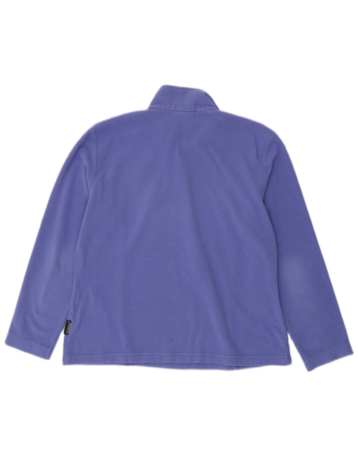 JACK WOLFSKIN Maglione in pile da donna con collo e zip UK 12 Poliestere viola medio