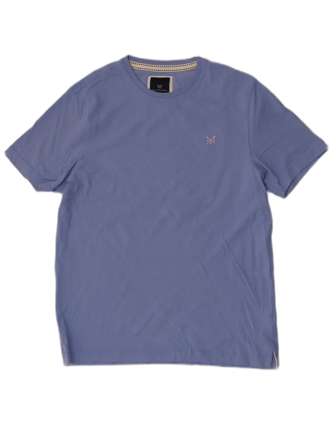 CREW CLOTHING T-shirt da uomo Top in cotone blu medio