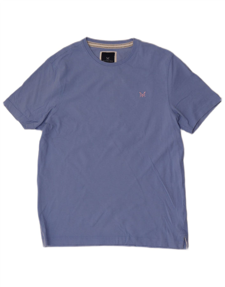 CREW CLOTHING T-shirt da uomo Top in cotone blu medio