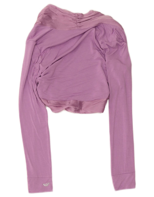 Top Bolero a maniche lunghe per bambina Armani Junior 11-12 anni in viscosa viola
