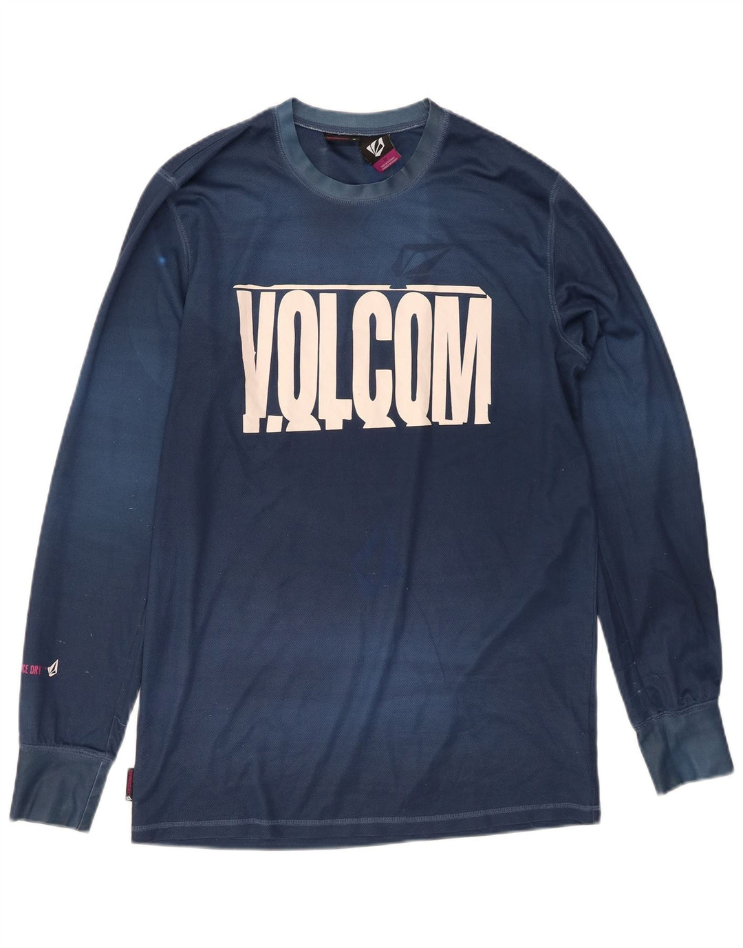 Volcom Top grafico da uomo a maniche lunghe piccolo blu navy