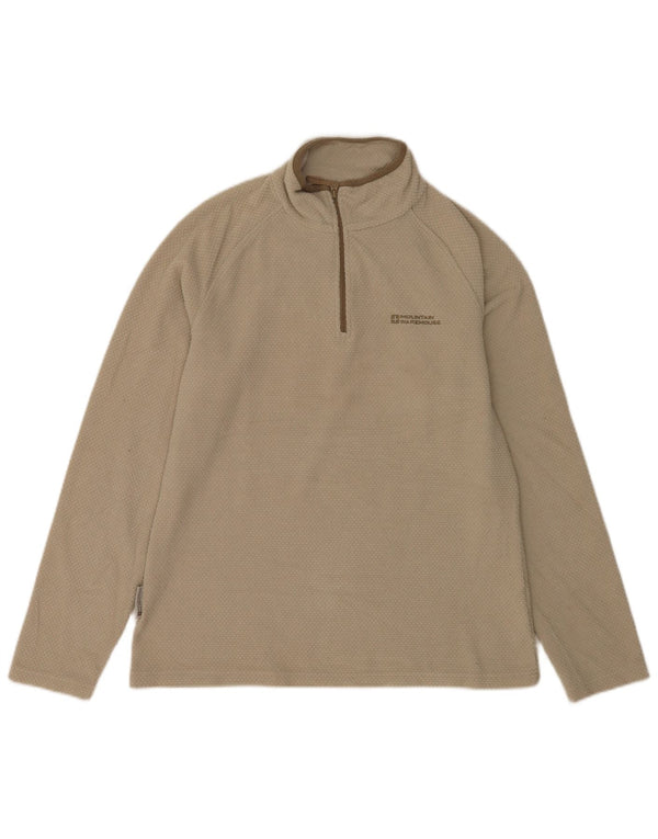 Mountain Warehouse Womens Zip Neck Fleece Jumper UK 14 Large Beige