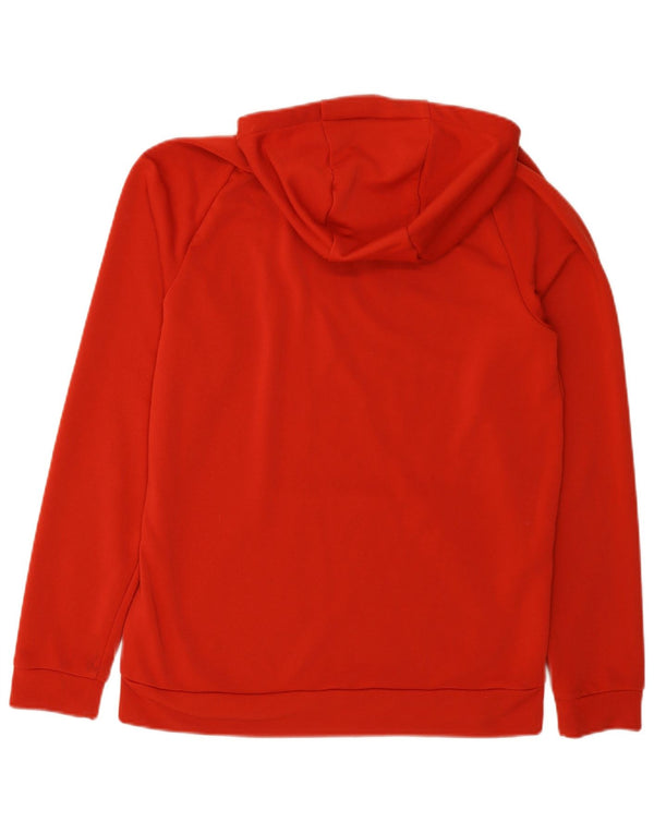 Felpa con cappuccio grafica Nike Dri Fit da uomo in poliestere arancione medio