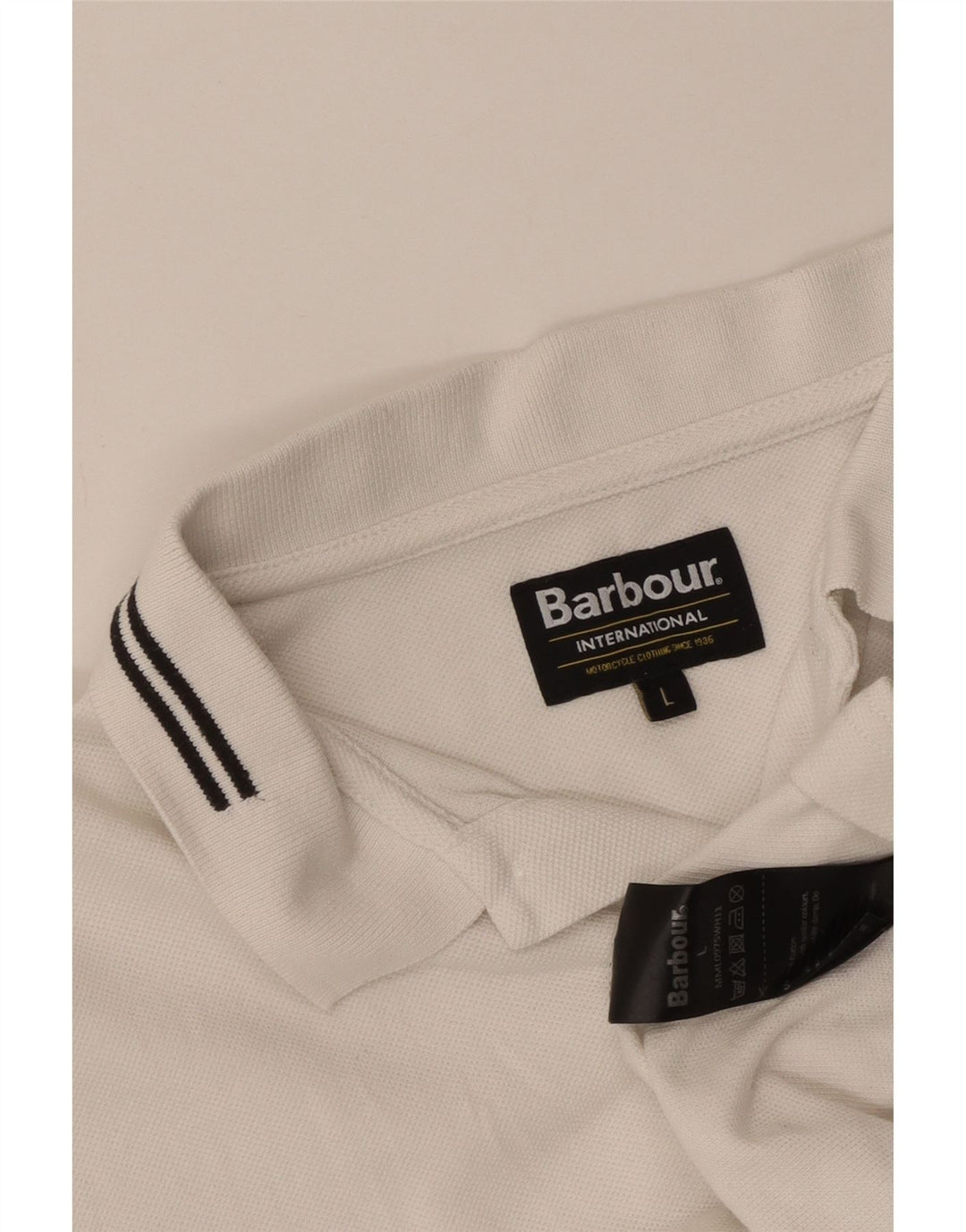 Polo da uomo Barbour grande in cotone bianco