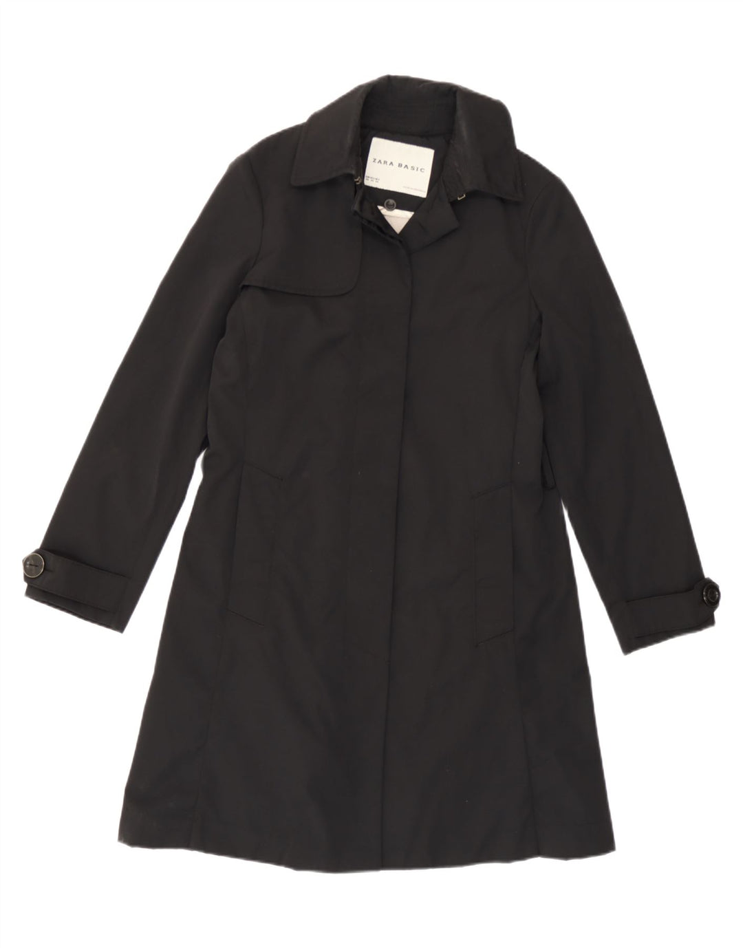 Trench da donna Zara UK 6 XS nylon nero