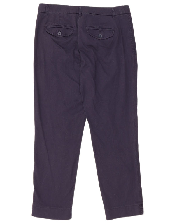 Pantaloni cropped da donna Benetton UK 10 Small W30 L24 Cotone blu navy