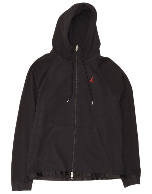 Felpa con cappuccio e zip Jordan da uomo in cotone medio blu navy