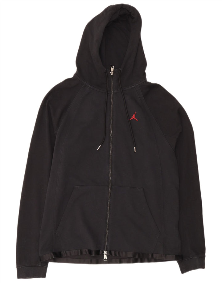 Felpa con cappuccio e zip Jordan da uomo in cotone medio blu navy