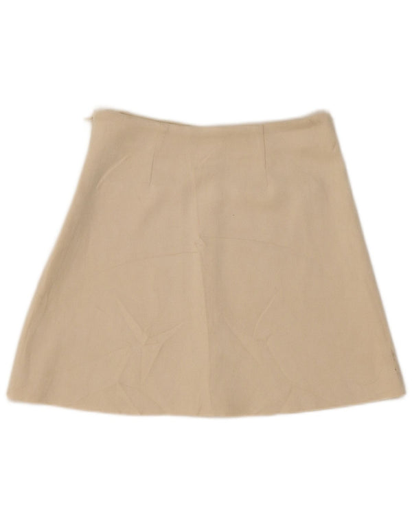 Minigonna Zara da donna in pelle scamosciata XS W24 Beige