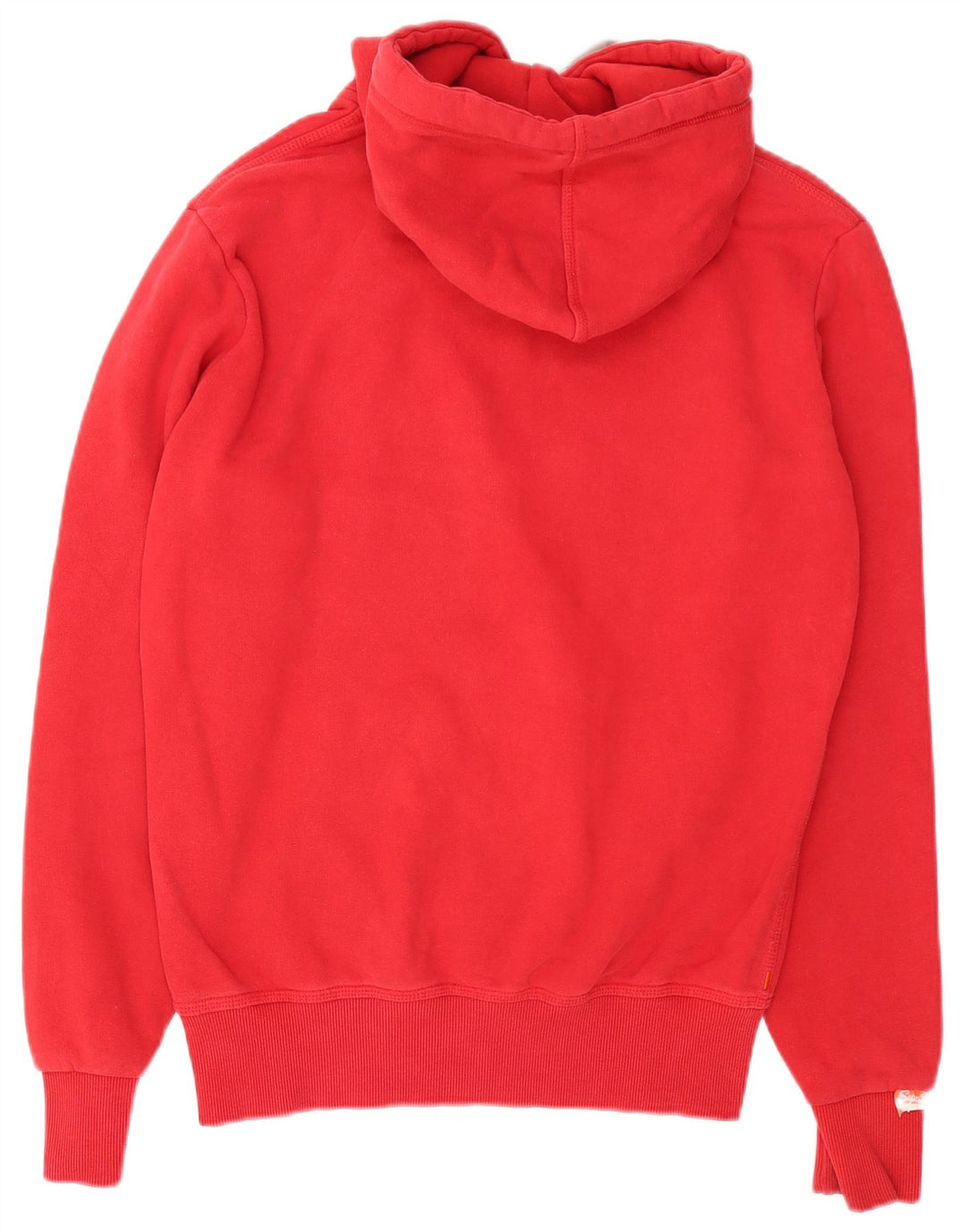 Maglione con cappuccio grafico da uomo Superdry in cotone rosso medio