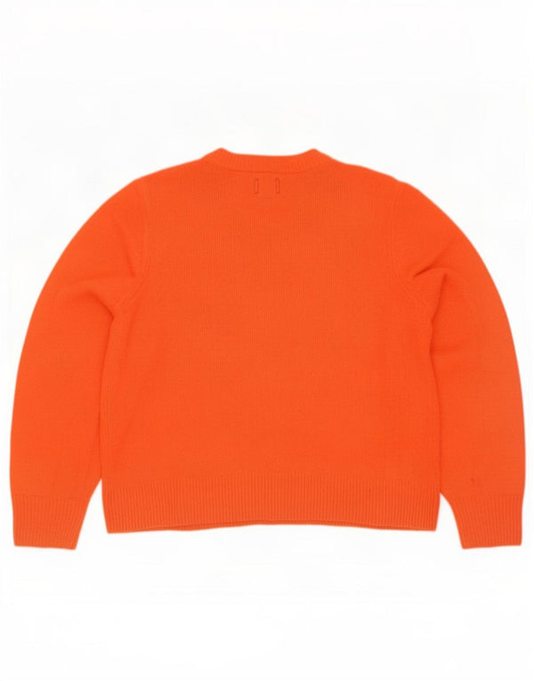Maglione maglione girocollo oversize da donna Gap UK 16 grande cotone arancione