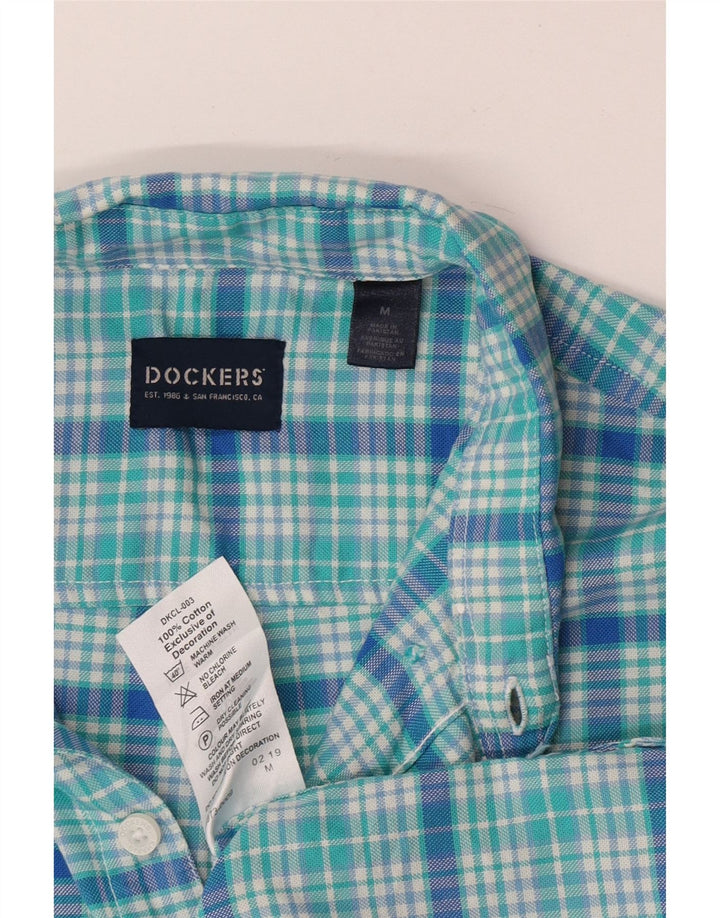 Camicia da uomo Dockers in cotone a quadri turchese medio
