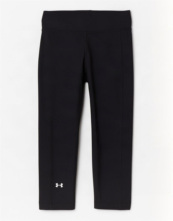Under Armour Womens Heat Gear Capri Leggings UK 8 Small Poliestere Nero