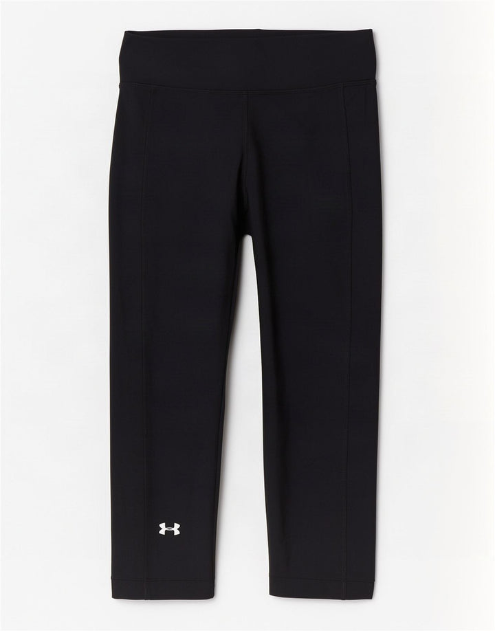 Under Armour Womens Heat Gear Capri Leggings UK 8 Small Poliestere Nero
