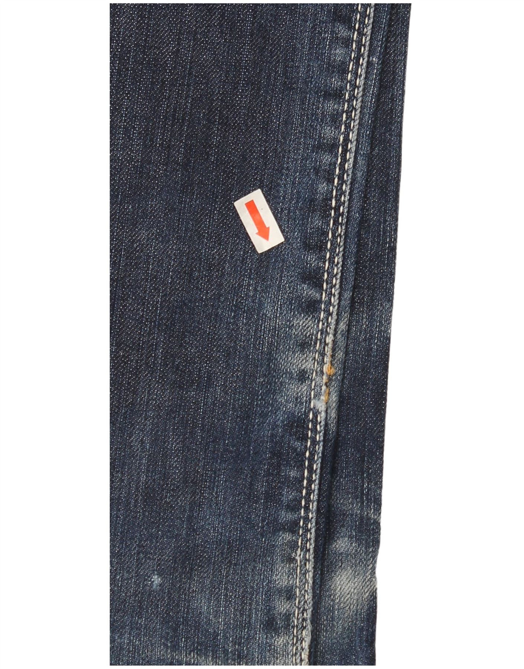 CALVIN KLEIN Womens Straight Jeans W30 L33 Navy Blue Cotton