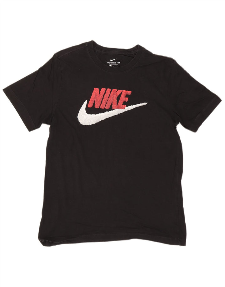 T-shirt grafica da uomo Nike Top in cotone nero medio