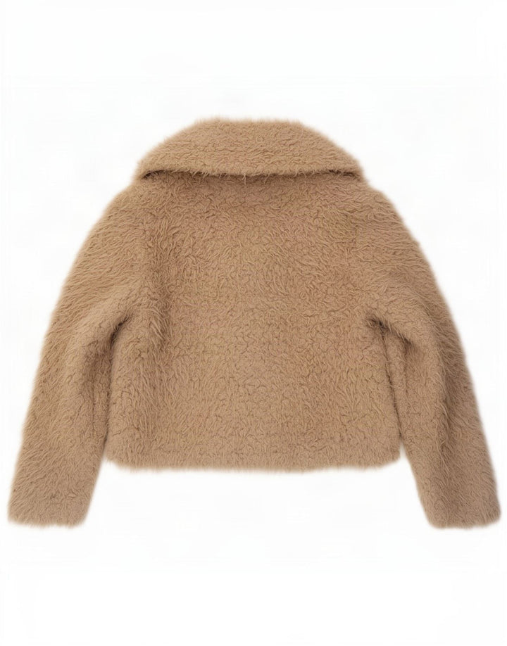 Giacca da donna in pelliccia sintetica Zara UK 14 Poliestere beige medio
