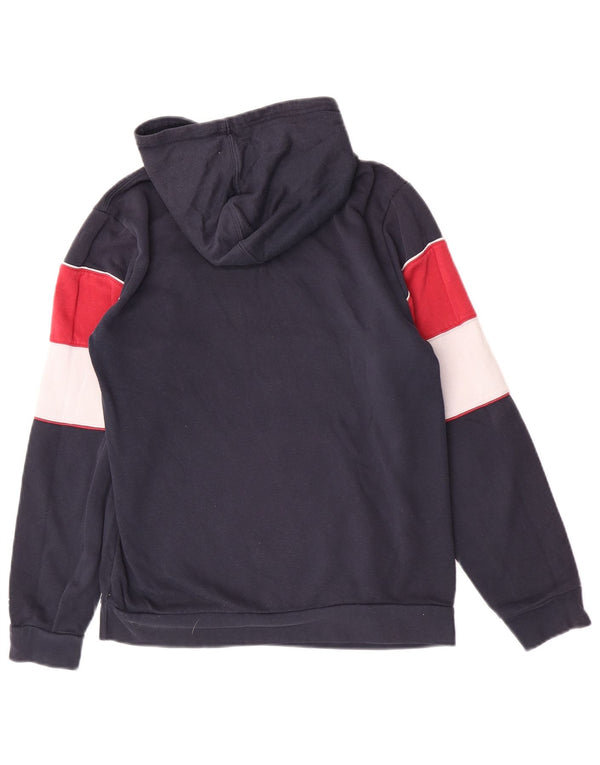 Maglione con cappuccio grafico da ragazzo Champion 13-14 anni XL Blu navy a blocchi di colore